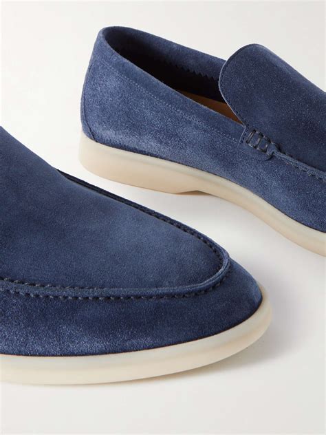 LORO PIANA Summer Walk Suede Loafers for Men | MR PORTER