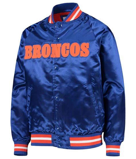 Satin Denver Broncos Royal Blue Jacket - Jackets Masters