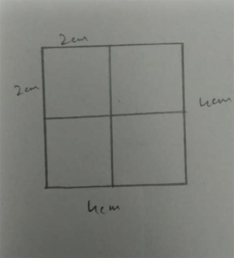 Draw a square with sides 4 cm. Divide it into 16 equal parts and shade ...