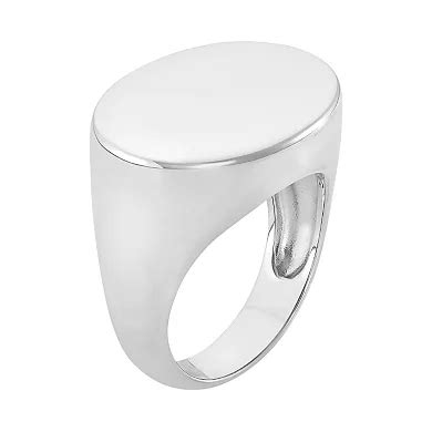 Sterling Silver Oval Ring