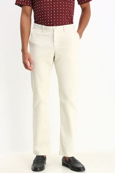 Buy Men Cream Slim Fit Solid Casual Trousers Online - 39702979 | Allen ...