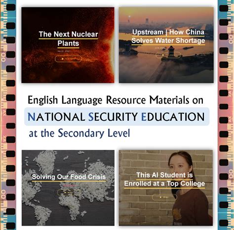 English Language Resource Materials on National Security Education at the Secondary Level ...