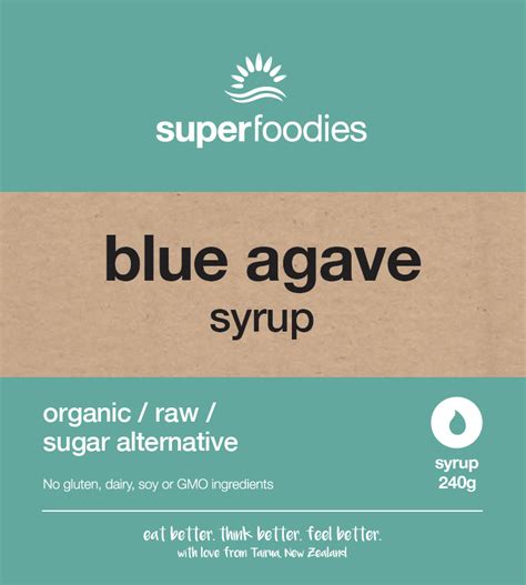 Organic Raw Blue Agave Syrup - superfoodies.co.nz
