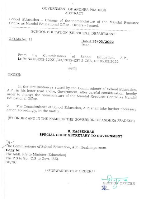 AP Change of the nomenclature of the Mandal Resource Centre as Mandal ...