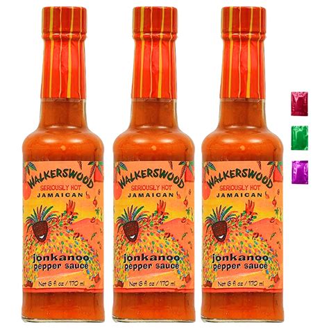 Walkerswood Seriously Hot Jonkanoo Pepper Sauce 6 Fl Oz 3 Pack ...