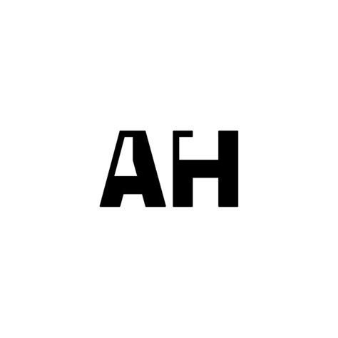 AH-Monogramm-Logo-Design, Buchstabe, Text, Name, Symbol, monochromes ...