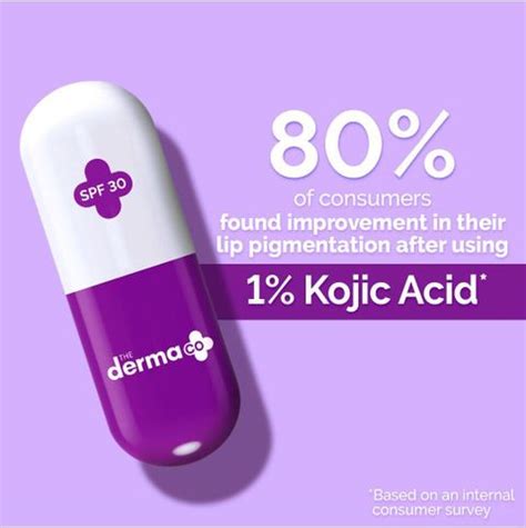 The Derma Co 1% Kojic Acid Lip Balm With Alpha Arbutin & Hyaluronic ...