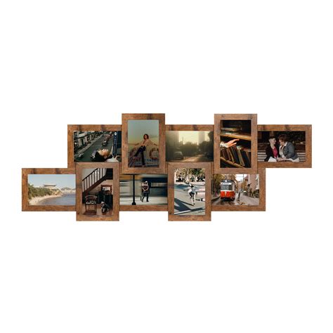8-Unit Wall Hanging Family Collage Picture Frame - Gold Gallery Style ...
