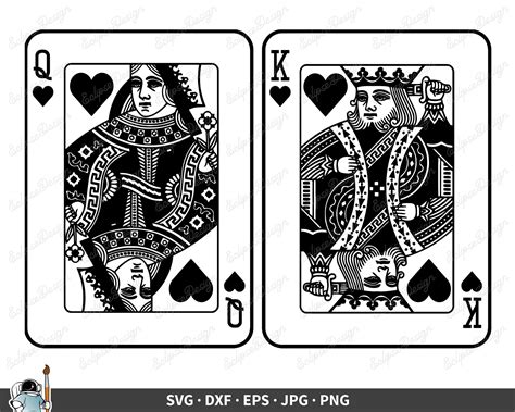 King And Queen Cards Vector