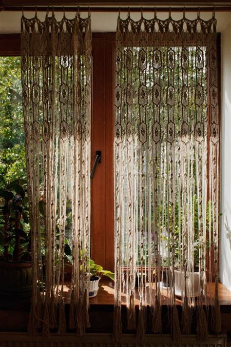 Macrame Window Curtain Patterns 的图像结果