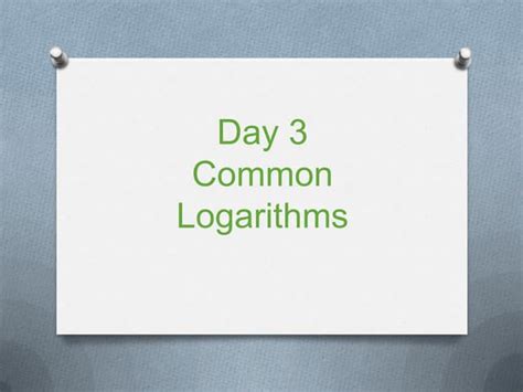Image result for Common Logarithm Tutorial