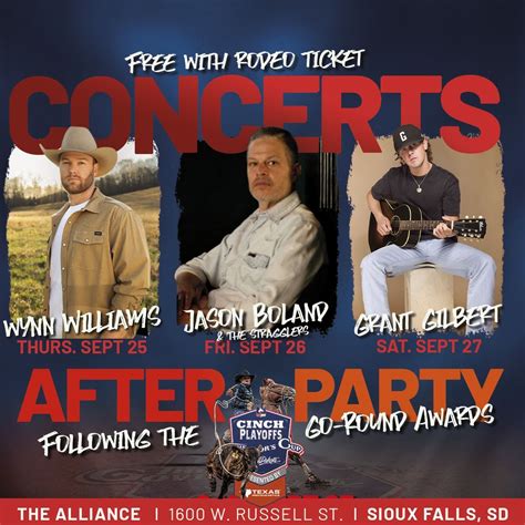 2025 CINCH Playoff After Party Concerts , 1600 W. Russell St, Sioux ...
