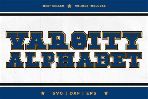 Modern Varsity Font SVG, Vintage Varsity Font, Varsity Letter Font ...