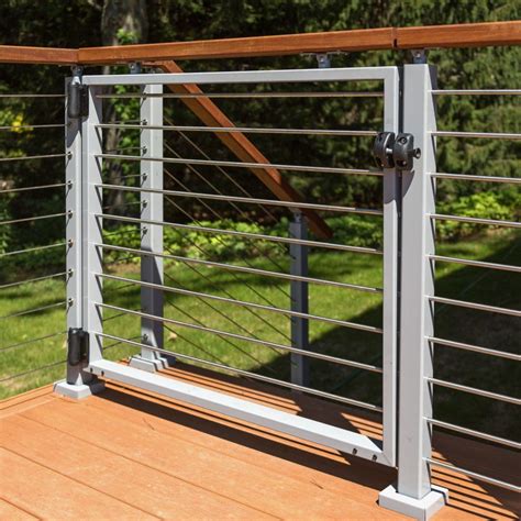 Deck Railing Stainless Steel Cable Railings for Outdoor with Gate ...