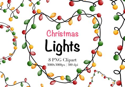 Christmas Lights Clipart. Graphic by KisbyArt · Creative Fabrica
