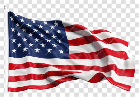Premium PSD | PNG Waving American flag transparent