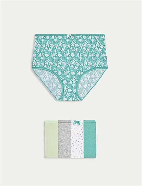 Buy 5pk Cotton Lycra™ Full Briefs at Marks & Spencer