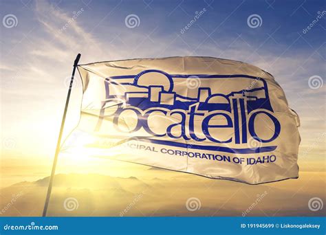 Pocatello of Idaho of United States Flag Waving on the Top Stock Image ...