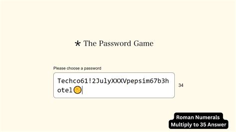 The Password Game - Roman Numerals Multiply to 35 | The Daily Juice