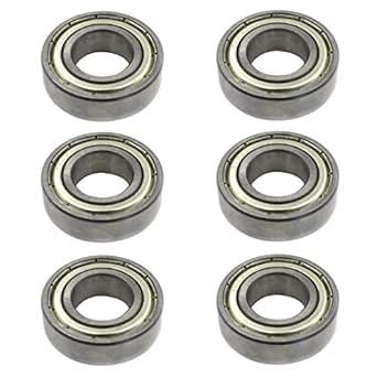 Sydien 6Pcs 17x35x10 mm 6003ZZ Rubber Sealed Ball Bearing Miniature ...
