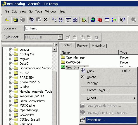 GIS-Lab: Назначение системы координат слою в ArcGIS