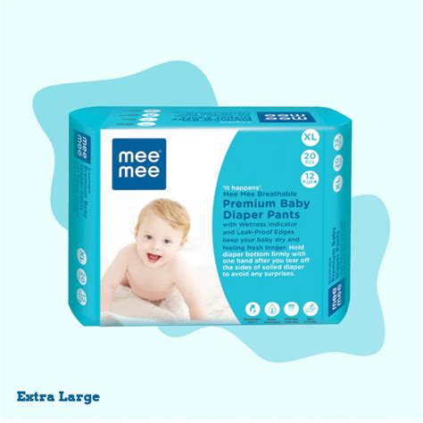 Mee Mee Breathable Premium Baby Diaper Pants, XL, 20 Count Price, Uses ...