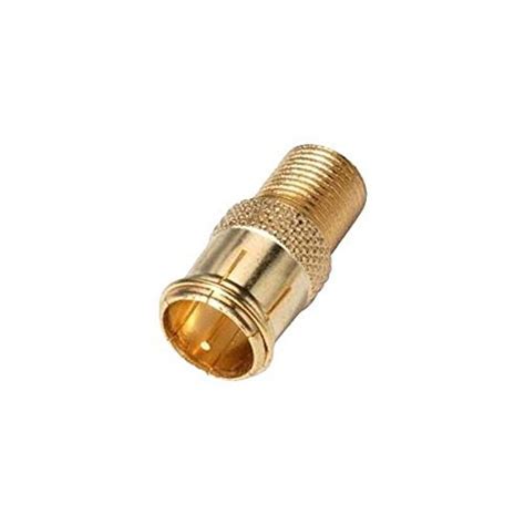 Buy Gold Push-On F Coax Plug Connector Male to Female Coaxial Cable ...