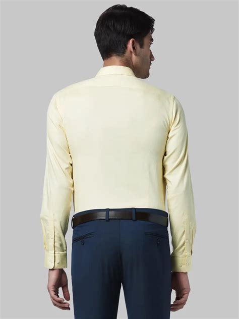 Men Yellow Super Slim Fit Dobby Cotton Shirts – MyRaymond
