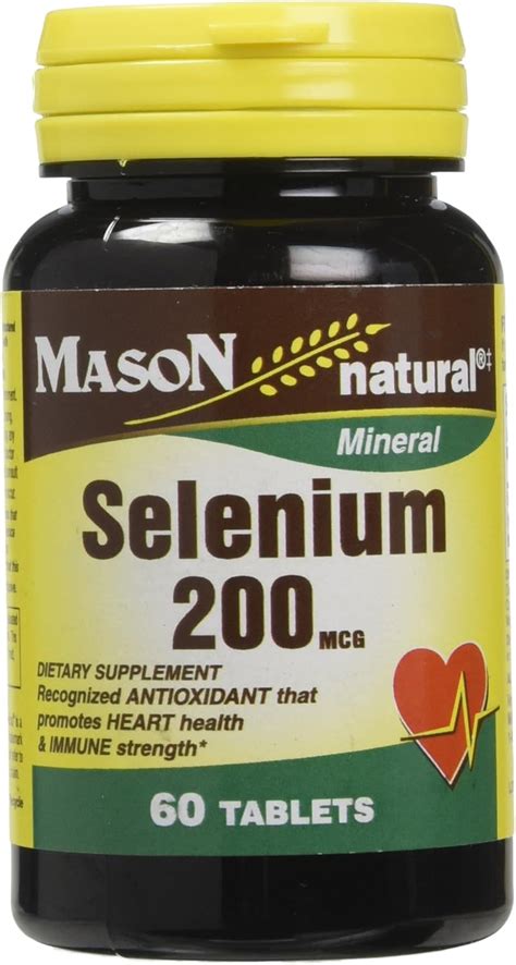 Buy Mason Vitamins Selenium 200 mcg Tablets, 60 Count Online at Lowest ...