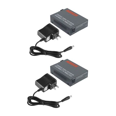 Buy Candybarbar One Pair Fiber Media Converter 10/100/1000 Mbps Single ...