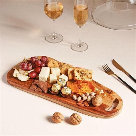 Asymmetric Sheesham Wood Platter cum Cheese Board – Aurum Crafts