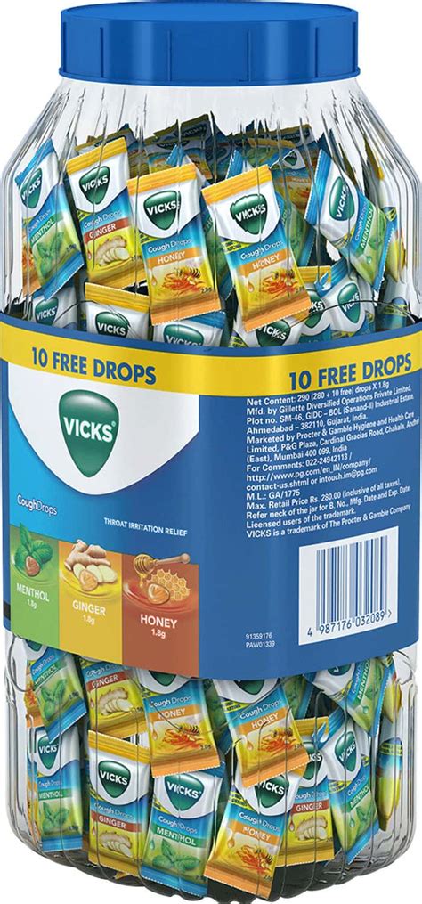 Buy VICKS COUGH DROPS JAR OF 280+ 10 Online & Get Upto 60% OFF at PharmEasy