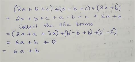 2a+b+c,a-b-c,3a+b add - Brainly.in