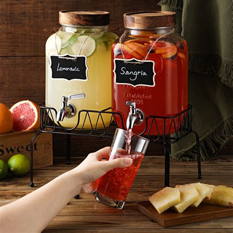 Snapklik.com : NETANY 1-Gallon Glass Drink Dispenser
