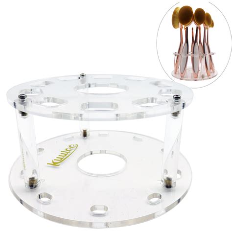 KK0004C , Clear : Kuulee Makeup Brush Display Stand Oval Brushes Set ...