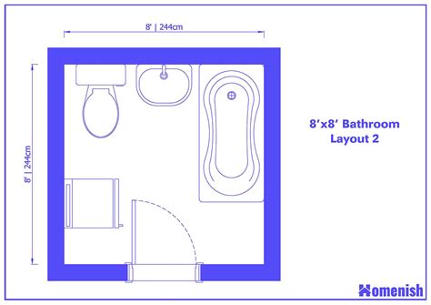 9 Clever 8’ x 8’ Bathroom Layout Plans For Small Space
