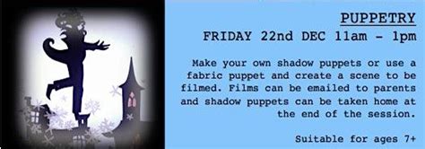 Shadow Puppets with Coppice Theatre, Truro Community Library, December ...