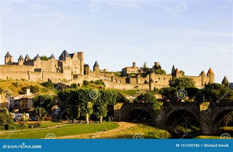 Carcassonne, Languedoc-Roussillon, France Stock Photo - Image of europe ...
