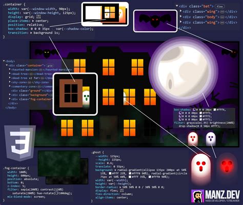 Halloween Haunted Mansion with CSS : r/webdev