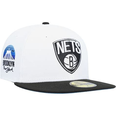 New Era Men's White Brooklyn Nets Brooklyn Bridge Side Patch Collection ...