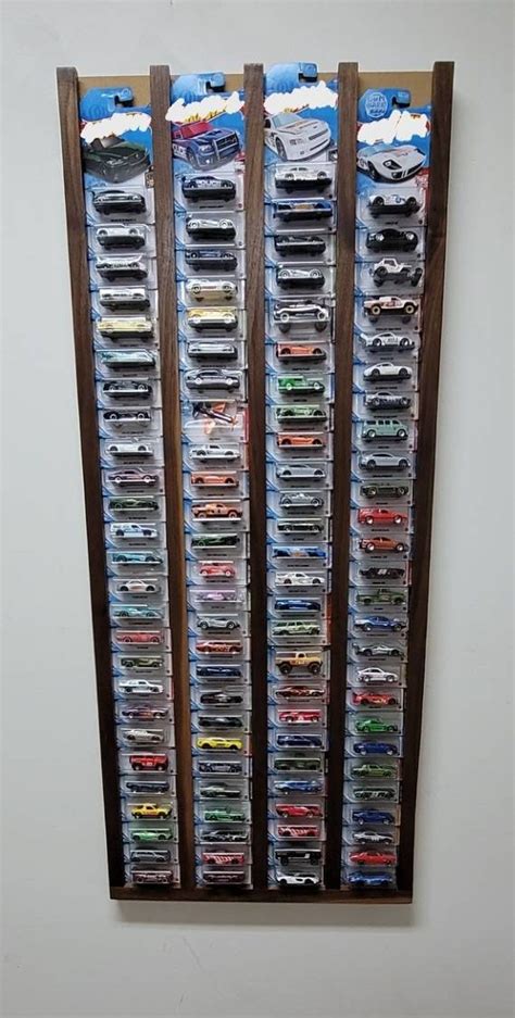 Black Walnut 120 Hot Wheel Display Case - Etsy | Exhibición de hot ...