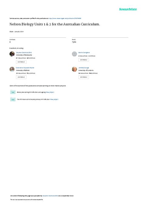 Nelson Biology Cover 001 - See discussions, stats, and author profiles ...