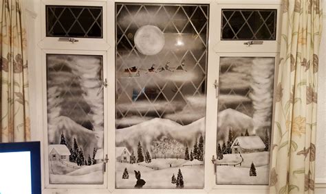 Dad Creates Stunning Winter Landscapes On Windows Using Snow Spray ...