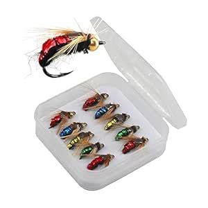 LOOM TREE® 10X Fly Fishing Flies Fishing Bait Lures with Hooks for ...