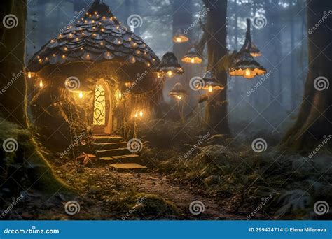Baba Yaga S Hut in an Enchanted Forest Stock Photo - Image of yaga ...
