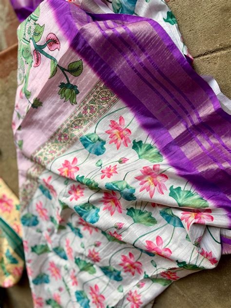 Tussar Pichwai Silk Saree – MayiLabel