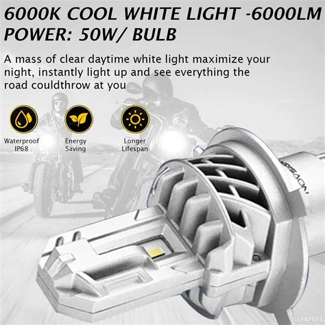 NightEye Novsight H4 High and Low Beam Plug & Play All in One White LE ...
