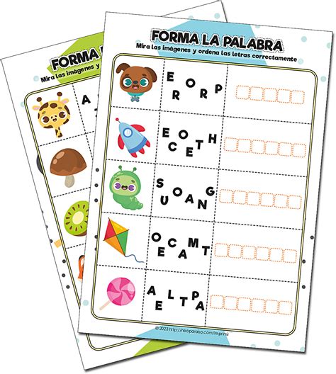 Actividades De Trabajo Con Palabras Para Imprimir Colección De +40