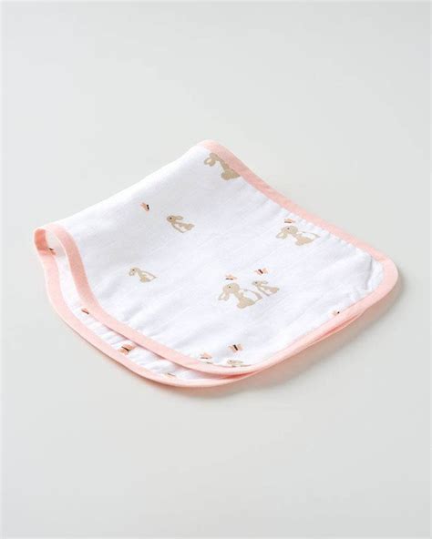 Aariro Organic Cotton Burp Cloth-Multi Layered & Reversible-Honey Bunny ...