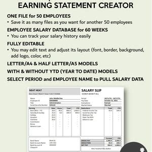 Buy Pay Stub Generator | Salary Slip Creator With Hourly Employee ...